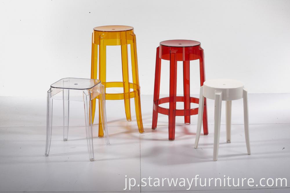 Plastic Clear Bar Stool